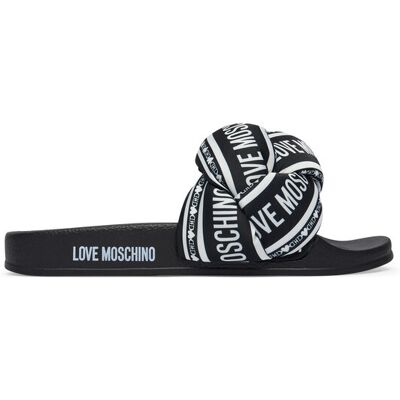 LOVE MOSCHINO Klapki JA28312G0OIW300A Czarny 35 Czarny Damskie LOVE MOSCHINO Klapki JA28312G0OIW300A Czarny 35 Czarny Damskie