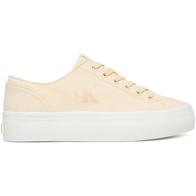 Calvin Klein Sneakersy Vulc Flatform Low Canvas Mg YW0YW01763 Écru 35 Kremowy Damskie Calvin Klein Sneakersy Vulc Flatform Low Canvas Mg YW0YW01763 Écru 35 Kremowy Damskie