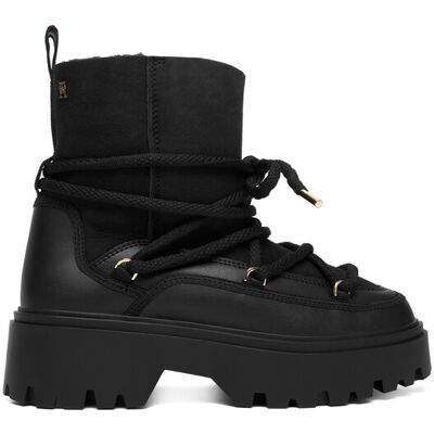 Tommy Hilfiger Śniegowce Real Shearling Laceup Snowboot FW0FW08996 Czarny 39 Czarny Damskie Tommy Hilfiger Śniegowce Real Shearling Laceup Snowboot FW0FW08996 Czarny 39 Czarny Damskie