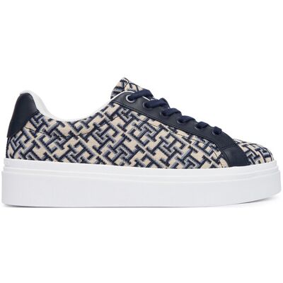 Tommy Hilfiger Sneakersy Chic Platform Monogram FW0FW09398 Beżowy 42 Beżowy Damskie Tommy Hilfiger Sneakersy Chic Platform Monogram FW0FW09398 Beżowy 42 Beżowy Damskie