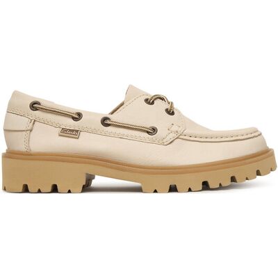 Clarks Sneakersy Cleyhill Boat. 26187841 Écru 37_1_2 Kremowy Damskie Clarks Sneakersy Cleyhill Boat. 26187841 Écru 37_1_2 Kremowy Damskie