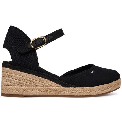 Tommy Hilfiger Espadryle Mid Wedge Espad Closed Toe FW0FW09233 Czarny 40 Czarny Damskie Tommy Hilfiger Espadryle Mid Wedge Espad Closed Toe FW0FW09233 Czarny 40 Czarny Damskie