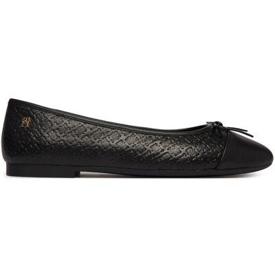 Tommy Hilfiger Baleriny Th Monogram Ballerina FW0FW09468 Czarny 37 Czarny Damskie Tommy Hilfiger Baleriny Th Monogram Ballerina FW0FW09468 Czarny 37 Czarny Damskie