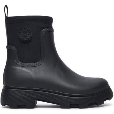 Tommy Hilfiger Kalosze Th Stamp Warm Ankle Rain Boot FW0FW09544 Czarny 41 Czarny Damskie Tommy Hilfiger Kalosze Th Stamp Warm Ankle Rain Boot FW0FW09544 Czarny 41 Czarny Damskie