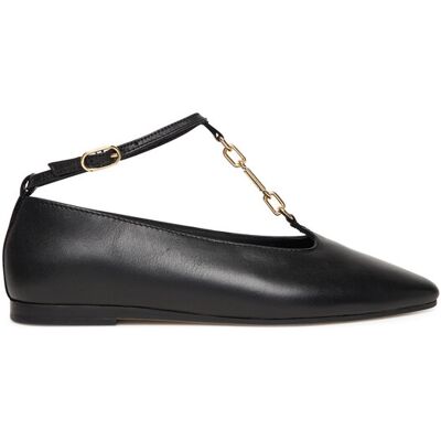 Tommy Hilfiger Baleriny Th-Bar Chain Ballet FW0FW09003 Czarny 37 Czarny Damskie Tommy Hilfiger Baleriny Th-Bar Chain Ballet FW0FW09003 Czarny 37 Czarny Damskie