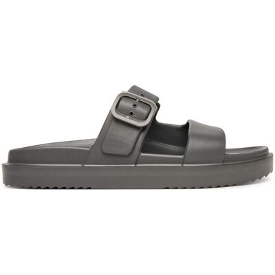 Tommy Hilfiger Klapki Double Strap FW0FW09114 Szary 37 Szary Damskie Tommy Hilfiger Klapki Double Strap FW0FW09114 Szary 37 Szary Damskie