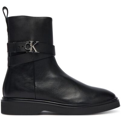 Calvin Klein Botki Ankle Boot W/ Metal Logo HW0HW02663 Czarny 38 Czarny Damskie Calvin Klein Botki Ankle Boot W/ Metal Logo HW0HW02663 Czarny 38 Czarny Damskie