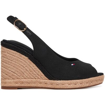 Tommy Hilfiger Espadryle Flag High Wedge Espad Slingback FW0FW09343 Czarny 40 Czarny Damskie Tommy Hilfiger Espadryle Flag High Wedge Espad Slingback FW0FW09343 Czarny 40 Czarny Damskie
