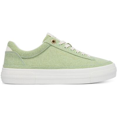 Tommy Hilfiger Sneakersy Washed Canvas Platform Trainers FW0FW09172 Zielony 37 Zielony Damskie Tommy Hilfiger Sneakersy Washed Canvas Platform Trainers FW0FW09172 Zielony 37 Zielony Damskie