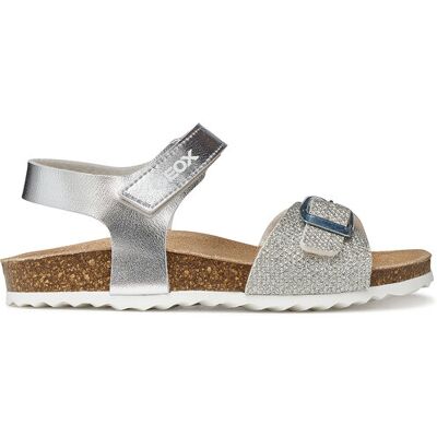 Geox Sandały J Adriel Girl J028MC 0BNEW C1007 D Srebrny 39 Srebrny Dziewczynka Geox Sandały J Adriel Girl J028MC 0BNEW C1007 D Srebrny 39 Srebrny Dziewczynka