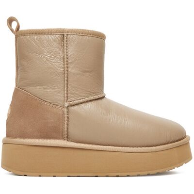 Emu Australia Śniegowce Stinger Mini Flatform Leather W13189 Beżowy 38 Beżowy Damskie Emu Australia Śniegowce Stinger Mini Flatform Leather W13189 Beżowy 38 Beżowy Damskie