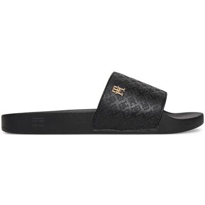Tommy Hilfiger Klapki Th Monogram Poolside FW0FW08525 Czarny 36 Czarny Damskie Tommy Hilfiger Klapki Th Monogram Poolside FW0FW08525 Czarny 36 Czarny Damskie