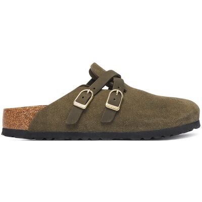Birkenstock Klapki Blair D-Buckle 1033158 Zielony ciemny 36 Zielony ciemny Damskie Birkenstock Klapki Blair D-Buckle 1033158 Zielony ciemny 36 Zielony ciemny Damskie