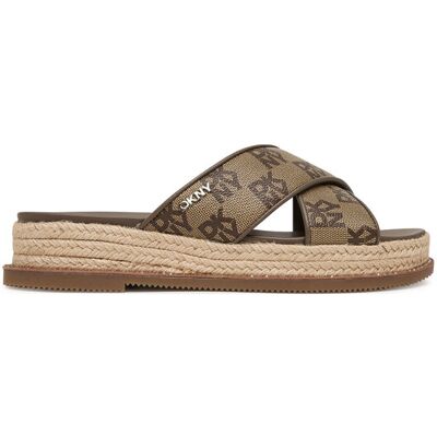 DKNY Klapki K1666574 Brązowy 35 Brązowy Damskie DKNY Klapki K1666574 Brązowy 35 Brązowy Damskie