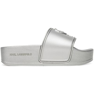KARL LAGERFELD Klapki Kondo Maxi KL80819M Srebrny 37 Srebrny Damskie KARL LAGERFELD Klapki Kondo Maxi KL80819M Srebrny 37 Srebrny Damskie