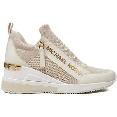 MICHAEL Michael Kors Sneakersy Wills Metallic Stretch Knit Trainer 43S3WIFS4D Beżowy 38 Beżowy Damskie MICHAEL Michael Kors Sneakersy Wills Metallic Stretch Knit Trainer 43S3WIFS4D Beżowy 38 Beżowy Damskie