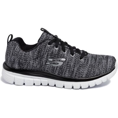 Skechers Sneakersy Twisted Fortune 12614/BKW Szary 35 Szary Damskie Skechers Sneakersy Twisted Fortune 12614/BKW Szary 35 Szary Damskie