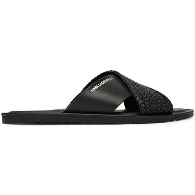KARL LAGERFELD Klapki Kastor IV KL70214C Czarny 45 Czarny Męskie KARL LAGERFELD Klapki Kastor IV KL70214C Czarny 45 Czarny Męskie