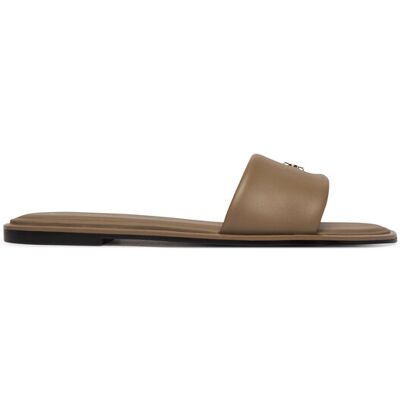 Calvin Klein Klapki Round Flat Sndl Lth Bar Hw 2 HW0HW02925 Beżowy 40 Beżowy Damskie Calvin Klein Klapki Round Flat Sndl Lth Bar Hw 2 HW0HW02925 Beżowy 40 Beżowy Damskie