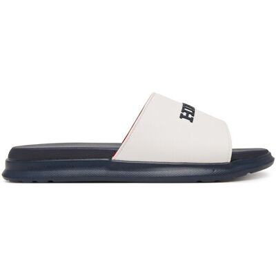Tommy Hilfiger Klapki Dual Density Hilfiger Pool Slide FM0FM05797 Biały 41 Biały Męskie Tommy Hilfiger Klapki Dual Density Hilfiger Pool Slide FM0FM05797 Biały 41 Biały Męskie