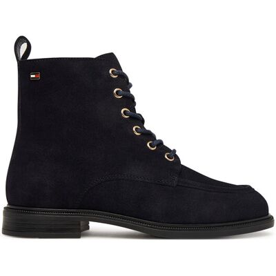 Tommy Hilfiger Trzewiki Enamel Flag Suede Lace-Up Boot FW0FW09681 Granatowy 40 Granatowy Damskie Tommy Hilfiger Trzewiki Enamel Flag Suede Lace-Up Boot FW0FW09681 Granatowy 40 Granatowy Damskie
