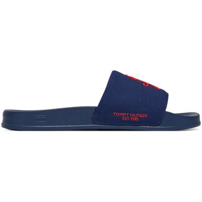 Tommy Hilfiger Klapki Logo Embroidery Canvas FM0FM05858 Granatowy 41 Granatowy Męskie Tommy Hilfiger Klapki Logo Embroidery Canvas FM0FM05858 Granatowy 41 Granatowy Męskie