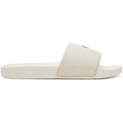 Calvin Klein Jeans Klapki Slide Monogram Hardware YW0YW01713 Écru 35 Kremowy Damskie Calvin Klein Jeans Klapki Slide Monogram Hardware YW0YW01713 Écru 35 Kremowy Damskie