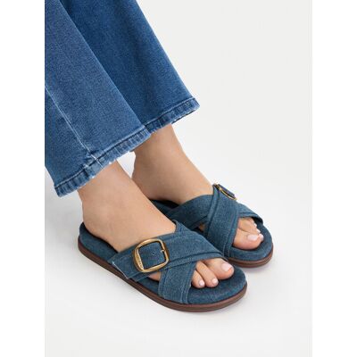 Guess Jeans Klapki CEO-HY1001-6 Niebieski 39 Niebieski Damskie Guess Jeans Klapki CEO-HY1001-6 Niebieski 39 Niebieski Damskie