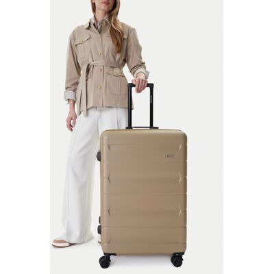 GINO ROSSI Walizka duża CEO-GIN-L-004-BEIGE Beżowy NOSIZE Beżowy Unisex GINO ROSSI Walizka duża CEO-GIN-L-004-BEIGE Beżowy NOSIZE Beżowy Unisex