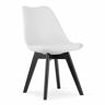 EMWOmeble (MUF) Krzesła Mark 3705 Białe, Nogi Czarne / 4 Sztuki
