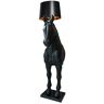 KING HOME Lampa Podłogowa Koń Horse Stand M Czarna - Włókno Szklane