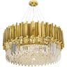 KING HOME Lampa Wisząca Imperial Gold 80 - Stal, Kryształ