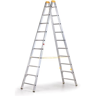Aluminiowa drabina ALVE FORTE, 2 x 10 szczebli, wysokość 2,83 m Aluminiowa drabina ALVE FORTE, 2 x 10 szczebli, wysokość 2,83 m