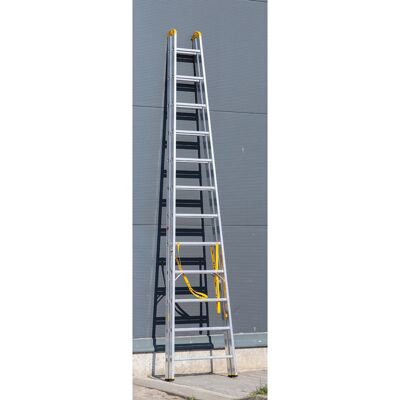 Aluminiowa drabina dwuczęściowa ALVE FORTE, 2x12 szczebli, wysokość 3,37m Aluminiowa drabina dwuczęściowa ALVE FORTE, 2x12 szczebli, wysokość 3,37m
