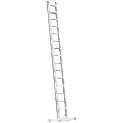Aluminiowa dwuczęściowa drabina wysuwana z liną ALVE EUROSTYL, 2x16 szczebli, długość 7,66 m Aluminiowa dwuczęściowa drabina wysuwana z liną ALVE EUROSTYL, 2x16 szczebli, długość 7,66 m