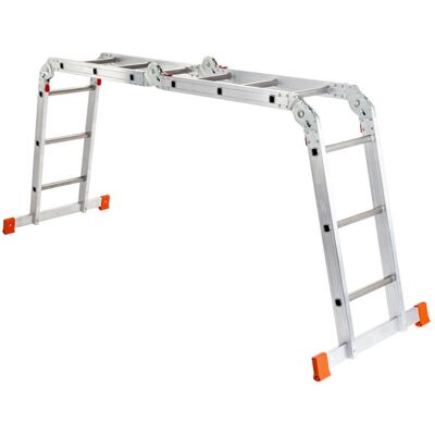 B2B Partner Aluminiowa uniwersalna drabina przegubowa, 4x3 szczeble, długość 3,565 m B2B Partner Aluminiowa uniwersalna drabina przegubowa, 4x3 szczeble, długość 3,565 m