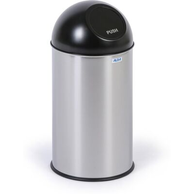 Alda Kosz na śmieci ze stali nierdzewnej, 20 L, samozamykającą pokrywą, nierdzewny matowy Alda Kosz na śmieci ze stali nierdzewnej, 20 L, samozamykającą pokrywą, nierdzewny matowy