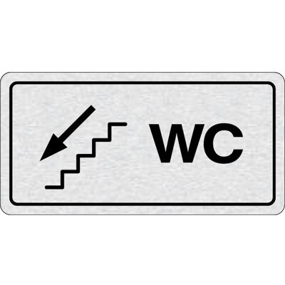 B2B Partner Samoprzylepna tabliczka na drzwi -WC na lewo, schodami na dół B2B Partner Samoprzylepna tabliczka na drzwi -WC na lewo, schodami na dół