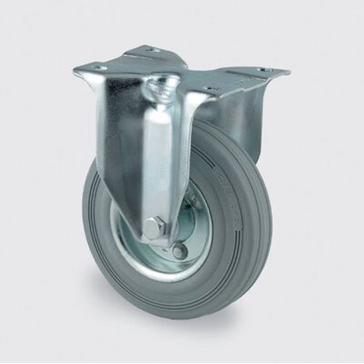 Koło TENTE transportowe 200 mm, tarcza metalowa, guma szara Koło TENTE transportowe 200 mm, tarcza metalowa, guma szara