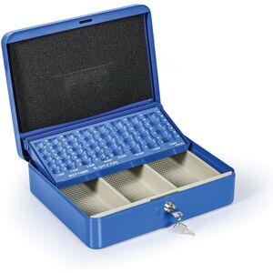 Rottner Kasetka na pieniądze z wkładką EURO, 90 x 300 x 240 mm, niebieska Rottner Kasetka na pieniądze z wkładką EURO, 90 x 300 x 240 mm, niebieska