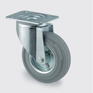 Koło TENTE transportowe 200 mm, skrętne, szara guma Koło TENTE transportowe 200 mm, skrętne, szara guma