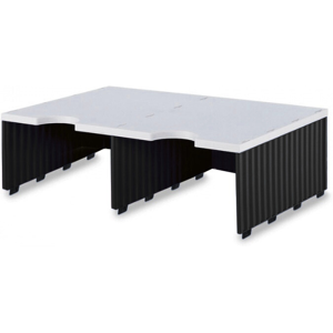 B2B Partner Moduły sortujące, 2 szerokie przegrody, czarne B2B Partner Moduły sortujące, 2 szerokie przegrody, czarne