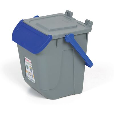 Mobil Plastic Plastikowy kosz do segregacji odpadów ECOLOGY, 25 l, szaro-niebieski Mobil Plastic Plastikowy kosz do segregacji odpadów ECOLOGY, 25 l, szaro-niebieski