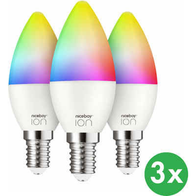 Żarówki Niceboy ION SmartBulb RGB, 6 W, E14, 3 szt. Żarówki Niceboy ION SmartBulb RGB, 6 W, E14, 3 szt.