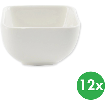 B2B Partner MONA Kwadratowa porcelanowa miska - 8x8cm - 12 szt B2B Partner MONA Kwadratowa porcelanowa miska - 8x8cm - 12 szt