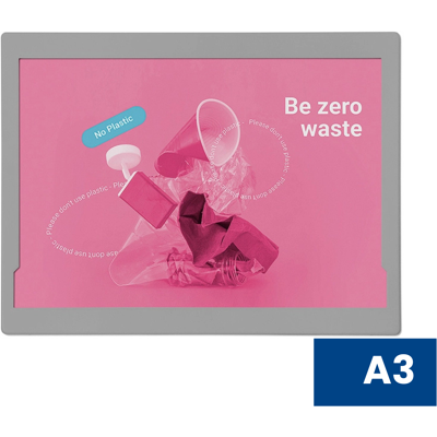 B2B Partner Metalowa nasuwana rama - Insert frame A3, srebrna, na szerokość B2B Partner Metalowa nasuwana rama - Insert frame A3, srebrna, na szerokość