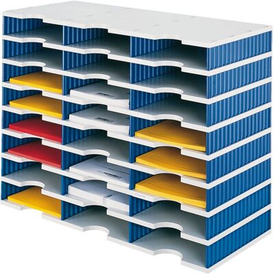 B2B Partner Moduły sortujące, 24 przegrody, niebieskie B2B Partner Moduły sortujące, 24 przegrody, niebieskie
