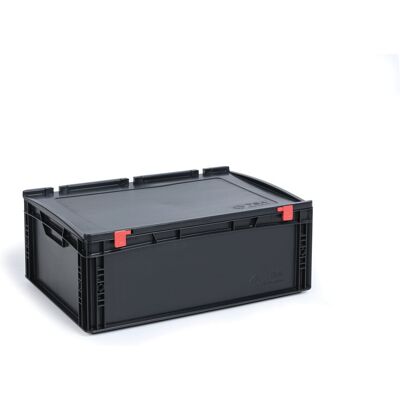 B2B Partner Pojemnik EURO ESD z pokrywą 600 x 400 x 235 mm B2B Partner Pojemnik EURO ESD z pokrywą 600 x 400 x 235 mm