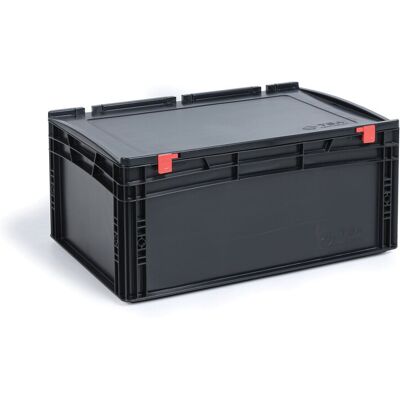 B2B Partner Pojemnik EURO ESD z pokrywą 600 x 400 x 285 mm B2B Partner Pojemnik EURO ESD z pokrywą 600 x 400 x 285 mm
