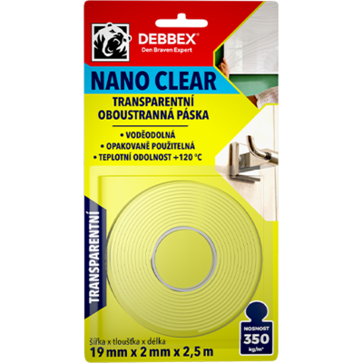 B2B Partner Przezroczysta taśma dwustronna Nano Clear, 19 x 2 mm B2B Partner Przezroczysta taśma dwustronna Nano Clear, 19 x 2 mm